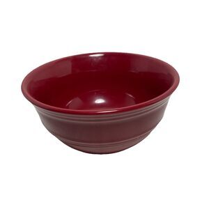 MAINSTAYS Red Sedona Salad Dessert Cereal 6 1/4" BOWL Embossed Ring Ribbed